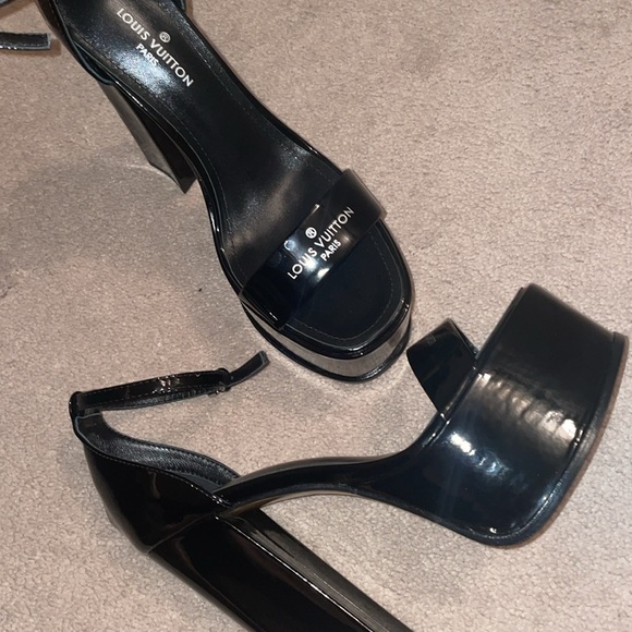 LV Style Platform Sandals LV high heels Patent Louis Vuitton style Fame - Picture 13 of 16